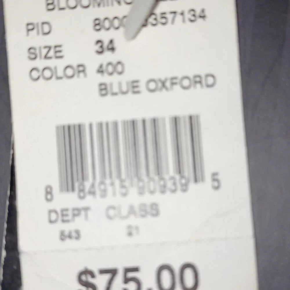 Men's Blue Oxford Shorts - Picture 8 of 8